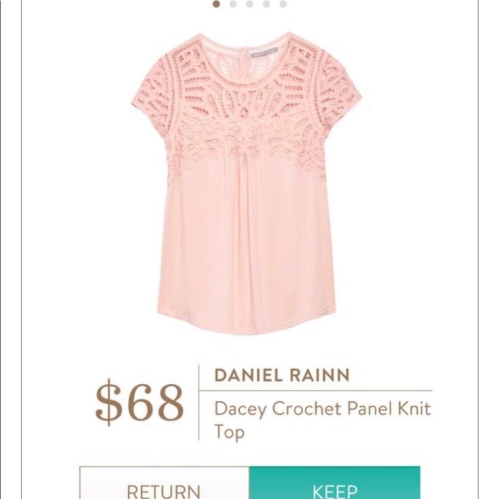 Daniel Rainn Dacey Crochet Knit Top